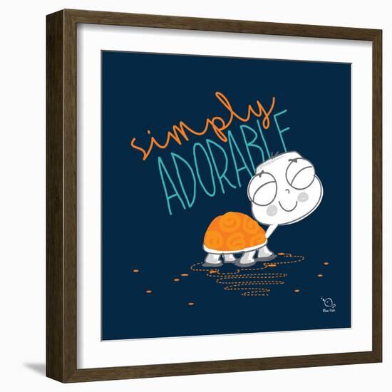 Simply Adorable-Blue Fish-Framed Art Print
