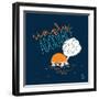 Simply Adorable-Blue Fish-Framed Art Print