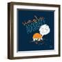 Simply Adorable-Blue Fish-Framed Art Print