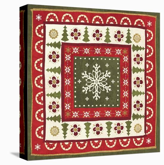 Simply Christmas Tiles II-Veronique Charron-Stretched Canvas