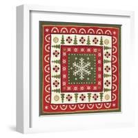 Simply Christmas Tiles II-Veronique Charron-Framed Art Print