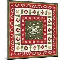 Simply Christmas Tiles II-Veronique Charron-Mounted Art Print