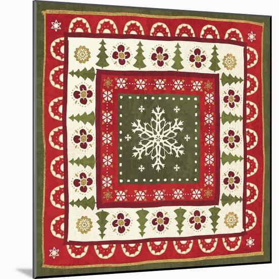 Simply Christmas Tiles II-Veronique Charron-Mounted Art Print