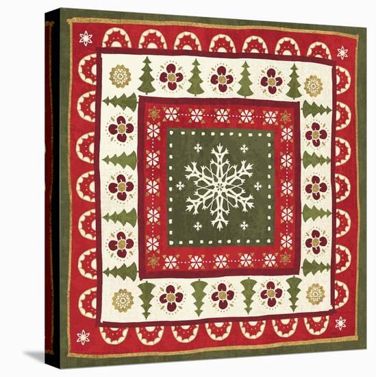 Simply Christmas Tiles II-Veronique Charron-Stretched Canvas