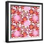 Simply Seamless Pink Flower Background-Enka Parmur-Framed Art Print