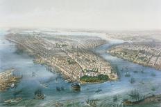 Aerial View of New York and Brooklyn, Engraved by T.H Muller, Pub. by L. Turgis, Paris, 1855-Simpson (After)-Giclee Print