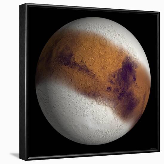 Simulated View of Mars-Stocktrek Images-Framed Photographic Print