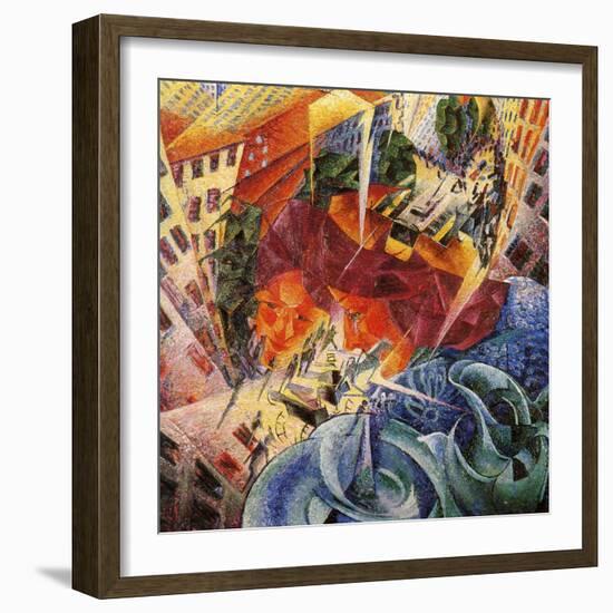 Simultaneous Visions-Umberto Boccioni-Framed Giclee Print