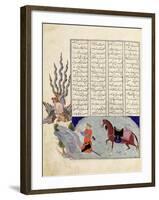 Simurgh Offers Zal, the Father of Roustem, to Sam, the Grandfather of Roustem, from the 'shahnama-null-Framed Giclee Print