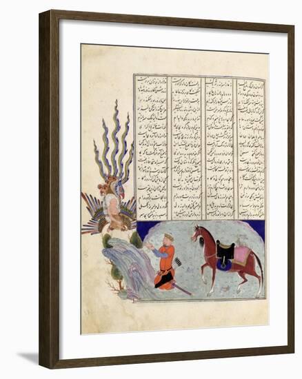 Simurgh Offers Zal, the Father of Roustem, to Sam, the Grandfather of Roustem, from the 'shahnama-null-Framed Giclee Print