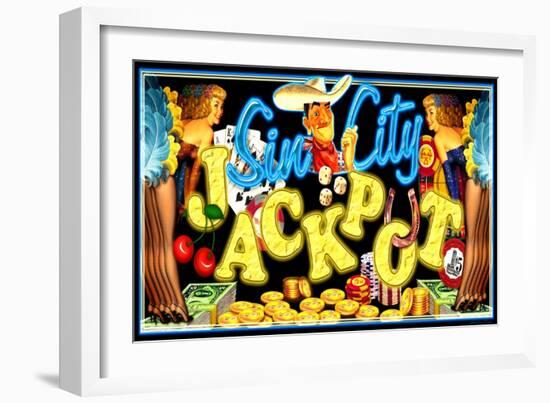Sin City Jackpot-Kate Ward Thacker-Framed Giclee Print