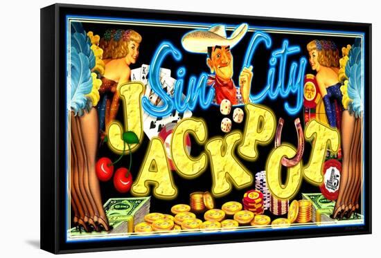 Sin City Jackpot-Kate Ward Thacker-Framed Stretched Canvas