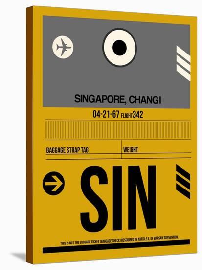 SIN Singapore Luggage Tag I-NaxArt-Stretched Canvas