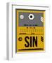 SIN Singapore Luggage Tag I-NaxArt-Framed Premium Giclee Print