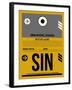 SIN Singapore Luggage Tag I-NaxArt-Framed Art Print