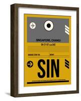SIN Singapore Luggage Tag I-NaxArt-Framed Art Print