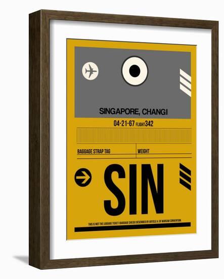 SIN Singapore Luggage Tag I-NaxArt-Framed Art Print