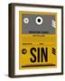 SIN Singapore Luggage Tag I-NaxArt-Framed Art Print