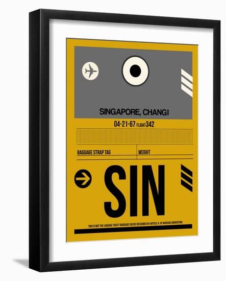 SIN Singapore Luggage Tag I-NaxArt-Framed Art Print