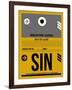 SIN Singapore Luggage Tag I-NaxArt-Framed Art Print