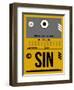 SIN Singapore Luggage Tag I-NaxArt-Framed Art Print