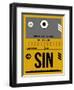 SIN Singapore Luggage Tag I-NaxArt-Framed Art Print