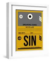 SIN Singapore Luggage Tag I-NaxArt-Framed Art Print