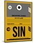 SIN Singapore Luggage Tag I-NaxArt-Mounted Art Print