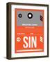 SIN Singapore Luggage Tag II-NaxArt-Framed Art Print