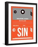 SIN Singapore Luggage Tag II-NaxArt-Framed Art Print