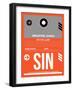 SIN Singapore Luggage Tag II-NaxArt-Framed Art Print