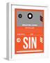 SIN Singapore Luggage Tag II-NaxArt-Framed Art Print