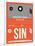 SIN Singapore Luggage Tag II-NaxArt-Framed Art Print