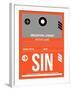 SIN Singapore Luggage Tag II-NaxArt-Framed Art Print