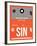 SIN Singapore Luggage Tag II-NaxArt-Framed Art Print