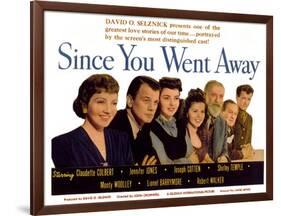 Since You Went Away, Claudette Colbert, Joseph Cotten, Jennifer Jones, and Shirley Temple, 1944-null-Framed Art Print