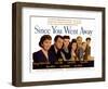 Since You Went Away, Claudette Colbert, Joseph Cotten, Jennifer Jones, and Shirley Temple, 1944-null-Framed Art Print