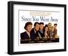 Since You Went Away, Claudette Colbert, Joseph Cotten, Jennifer Jones, and Shirley Temple, 1944-null-Framed Art Print