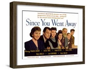 Since You Went Away, Claudette Colbert, Joseph Cotten, Jennifer Jones, and Shirley Temple, 1944-null-Framed Art Print