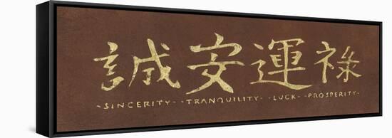 Sincerity Tranquility Luck Prosperity-Kristin Emery-Framed Stretched Canvas