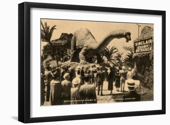 Sinclair Dinosaur Exhibit, Chicago World's Fair-null-Framed Art Print