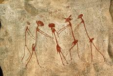 Cave Painting: Kolo Figures with Head-dresses-Sinclair Stammers-Photographic Print