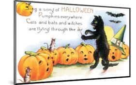 Sing a Song of Halloween-null-Mounted Art Print