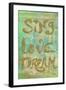 Sing Love Dream-Elizabeth Medley-Framed Art Print