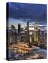 Singapore, Aerial View of Singapore Skyline and Esplanade Theathre-Michele Falzone-Stretched Canvas