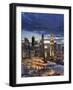 Singapore, Aerial View of Singapore Skyline and Esplanade Theathre-Michele Falzone-Framed Photographic Print