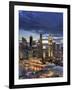 Singapore, Aerial View of Singapore Skyline and Esplanade Theathre-Michele Falzone-Framed Photographic Print