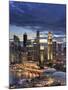 Singapore, Aerial View of Singapore Skyline and Esplanade Theathre-Michele Falzone-Mounted Photographic Print