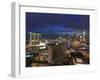 Singapore, Aerial View of Singapore Skyline and Esplanade Theathre-Michele Falzone-Framed Photographic Print