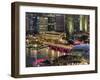 Singapore, Aerial View of Singapore Skyline and Esplanade Theathre-Michele Falzone-Framed Photographic Print